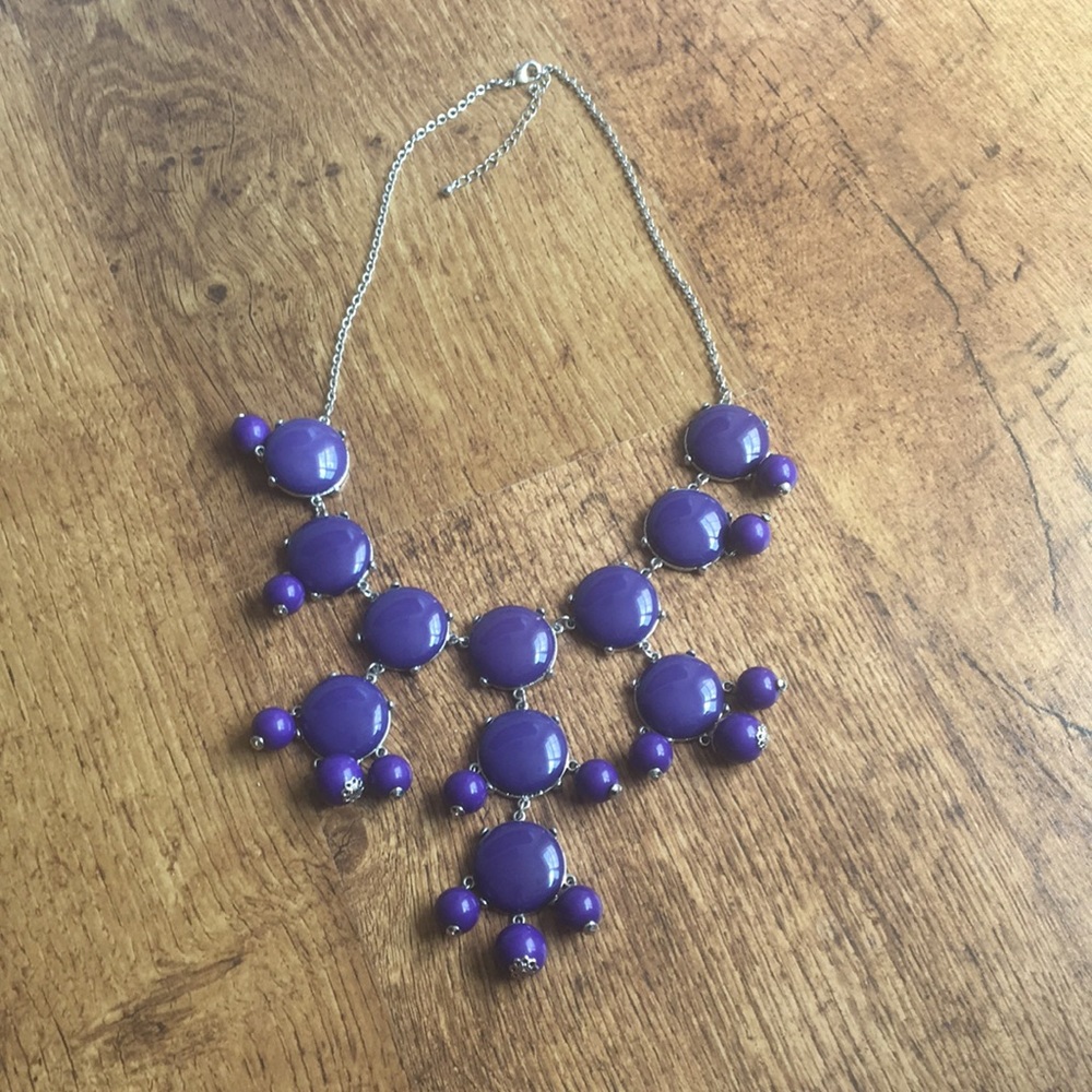 Dark blue statement necklace